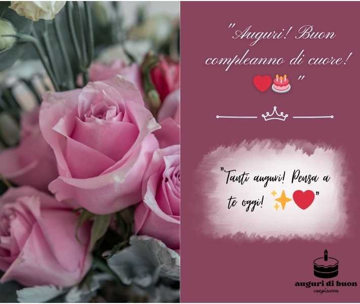 Auguri di Buon Compleanno Frasi Semplici per WhatsApp