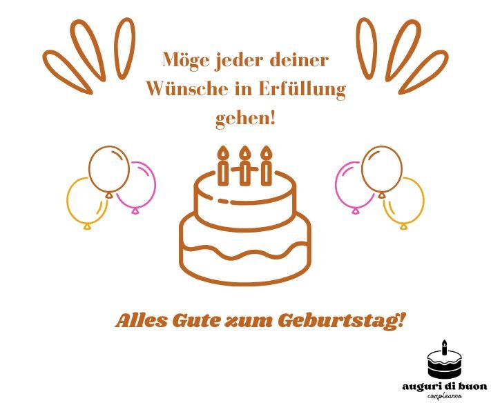 Tanti Auguri di Buon Compleanno in Tedesco
