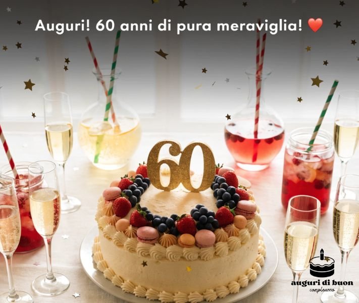 auguri di buon compleanno frasi semplici 60 anni