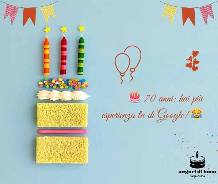 70 Anni Auguri di Buon Compleanno Uomo Divertenti