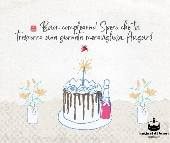 Auguri di Buon Compleanno Frasi Semplici per WhatsApp