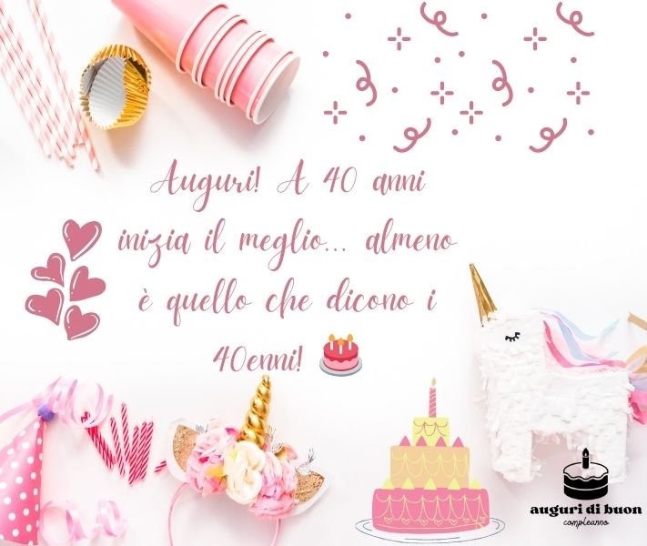 Auguri di Buon Compleanno 40 Anni Divertenti Uomo