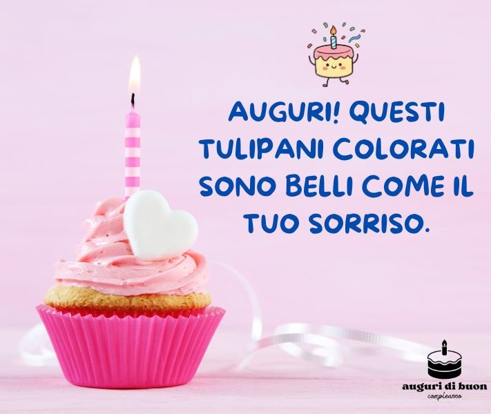 Auguri di Buon Compleanno Donna con Fiori