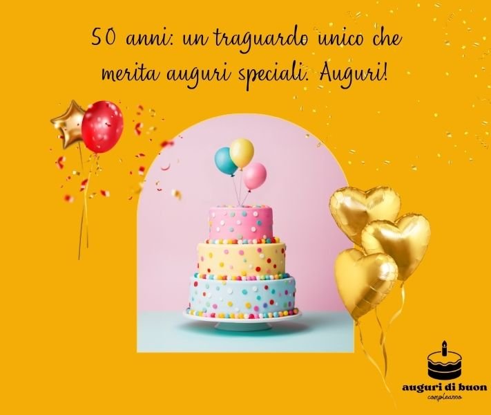 Auguri di Buon Compleanno per i 50 Anni