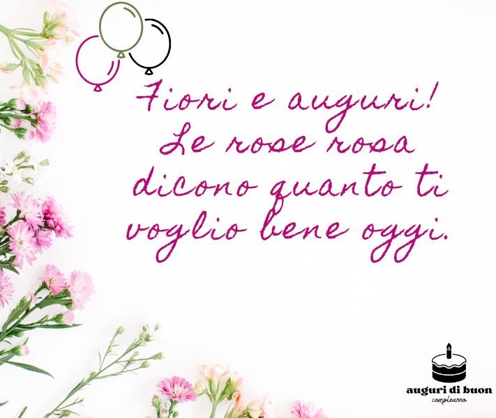 Fiori e Auguri di Buon Compleanno