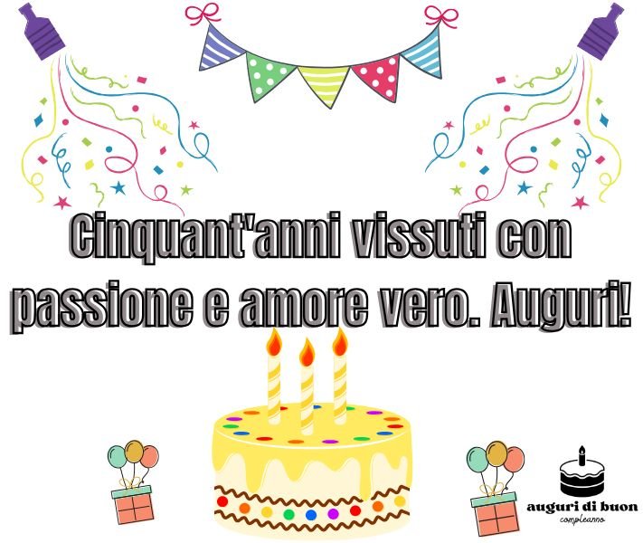 Frasi di Auguri di Buon Compleanno 50 Anni