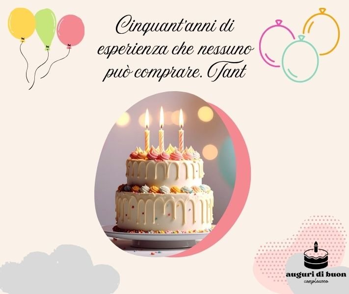 Auguri di Buon Compleanno Uomo 50 Anni