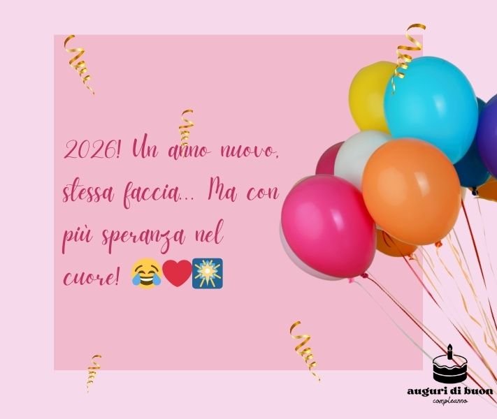 Auguri Divertenti di Buon Anno 2026